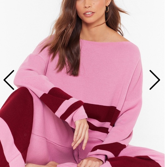 Nasty Gal Pink Off-The-Shoulder Sweater - Picture 3 of 10